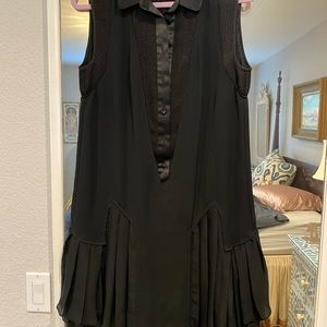 Badass high fashion black silk Proenza Dress